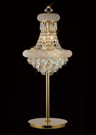 Alexandra Gold Crystal Table Lamps Diyas Traditional Crystal Table Lamps
